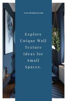 Explore unique wall texture ideas for small spaces in a stylish, modern room. Compact Living