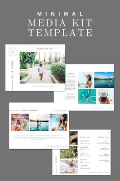 the ultimate minimal media kit template for photoshopped with multiple images and text options