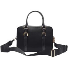 This classic Prada Bauletto (Trunk) bag is the perfect combination of style and functionality. Designed with durable black nylon and Saffiano leather trim, it features the iconic Prada Milano logo and a structured silhouette. With double top handles, a detachable shoulder strap, and ample interior space, this bag is both sophisticated and practical, making it a must-have for everyday use or travel. Its timeless design guarantees it will be a versatile addition to any wardrobe for years to come. Modern Black Briefcase With Gold-tone Hardware, Chic Black Bags For Business Trips, Business Shoulder Bag With Adjustable Strap In Saffiano Leather, Black Bags With Gold-tone Hardware For Business Trips, Black Briefcase With Leather Trim For Work, Elegant Business Shoulder Bag With Leather Trim, Luxury Black Briefcase With Zipper Closure, Black Leather Trim Briefcase For Work, Black Leather Trim Briefcase