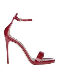 varnished effect, no appliqués, solid color, leather lining, buckling ankle strap closure, round toeline, stiletto heel, covered heel, leather/rubber sole, contains non-textile parts of animal origin , Color: Red , Size: 5 Luxury Single Strap Formal Sandals, Luxury Single Strap Sandals For Formal Events, Formal Heels With Single Strap And Open Heel, Formal Single Strap Open Heel Heels, Ankle Strap Sandals With Buckle Closure In Patent Leather, Patent Leather Sandals With Buckle Closure And Open Heel, Evening Sandals With Single Strap And Round Toe, Formal Single Strap Round Toe Heels, Evening Heels With Single Strap And Round Toe