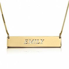 Engraved Bar Nameplate Horizontal Bar Necklace, Bar Necklaces, Good Luck Necklace, Key Pendant Necklace, Bar Necklace Personalized, Diamond Evil Eye, Hamsa Necklace, Diamond Solitaire Necklace, Gold Name Necklace