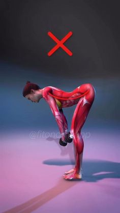 a man in red and yellow is bent over with his hands on his knees as if to perform an exercise