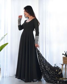 Elevate your wardrobe with these stunning Salwar Kameez dresses! Perfect for parties, weddings, and festivals. 🌟 #IndianFashion #Embroidery #Anarkali #PartyWear #BollywoodStyle #eBay #eBayStore #eBaySeller #Doesnotapply #Black #FOXGEORGETTE #Women #DryClean #INBRIDALFASHION #India #Embroidered #Anarkali https://ebay.us/BKgnSD Black Anarkali Dress, Black Anarkali Suits, Embroidery Anarkali, Black Anarkali, Georgette Anarkali, Embroidered Anarkali