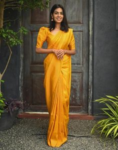 Type: Saree Saree Color: Yellow  Blouse Color: Yellow  Saree Length: 5.5 Mtrs Blouse Length: 0.80 Mtr Fabric: Lichi Silk Work: Zari Weaving Care Instruction: Hand Wash Product Code: 63373 Yellow Soft, Yellow Saree, Trendy Dress Outfits, Half Sleeve Blouse, Blouse Sale, Art Silk Sarees, Yellow Blouse