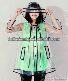 Poncho Raincoat, Green Raincoat