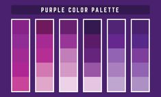 the purple color palette is shown with different shades and colors to choose from, which are in