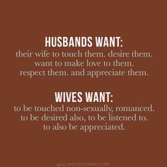 a brown background with the words husbands want