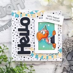 a happy birthday card with an image of a cartoon character