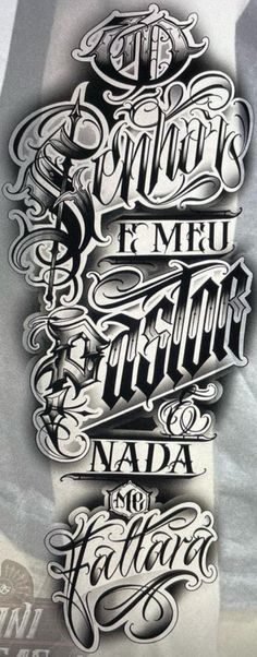 some type of lettering that is on display