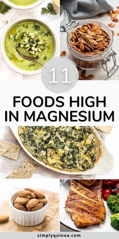 Foods Rich In Magnesium, Sources Of Magnesium, Mind Diet Recipes, Magnesium Foods, Foods High In Magnesium, Best Magnesium, Magnesium Rich Foods, Mind Diet, High Protein Vegan Recipes