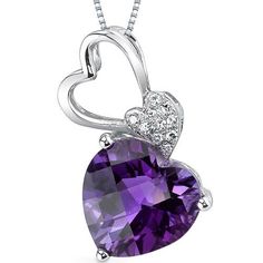 Amethyst fields Take a trip to the lavender fields of Provence with the breathtaking beauty of the Peora natural Amethyst. This versatile pendant features heart shape Peora natural Amethyst gemstones in 14K white gold. Our natural Amethyst gemstones are a unique gift from nature. By cutting them in a way that respects the rough's natural radiance, we ignite their inherent intensity and maximize their brilliance to deliver on our signature Peora standard. Handcrafted in pure 14K white gold goodness, this pendant has been carefully coated in an elegant rhodium finish. Our artisans are expertly trained in this process which fortifies the pendant's strength, shine and brilliance. Shopping for birthdays, bridal parties or other occasions? Our concierge stylists are here to help with all of your Black Opal Pendant, Amethyst Pendant Necklace, Blue Sapphire Pendant, Sapphire Necklace Pendants, Amethyst Necklace Pendant, Ruby Pendant, Heart Pendant Gold, Womens Jewelry, Sapphire Pendant