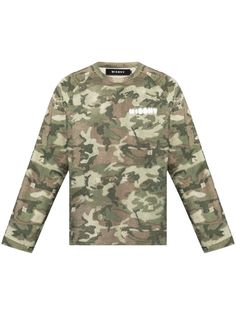 green/multicolour cotton camouflage pattern crew neck long sleeves logo print at the chest logo print to the rear straight hem Camouflage Long Sleeve Sweatshirt For Streetwear, Camouflage Cotton Sweatshirt For Streetwear, Military Long Sleeve Sweatshirt For Streetwear, Military Style Long Sleeve Sweatshirt For Streetwear, Khaki Crew Neck Sweatshirt With Ribbed Cuffs, Long Sleeve Camouflage Sweatshirt For Fall, Fall Sweater With Logo Patch, Winter Long Sleeve Tops With Logo Patch, Fall Long Sleeve Sweater With Logo Patch