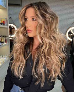 Beach Waves Side Part Long Hair, Salon Curls Hairstyles, Big Beachy Waves Long Hair, Beach Waves Formal Hair, How To Waves Long Hair, Wavy Iron Hairstyles, Voluminous Beach Waves, Tosseled Curls, Beach Waves Blowout