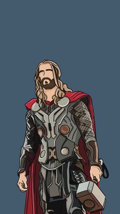 a man dressed as thor with a beard and cape