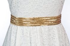 gold wedding belt  - Beatrice -  beaded bridal sash, gold or silver chevron beading sash Gold Embroidered Belt For Party, Gold Embroidered Party Belt, Gold Embroidered Bridal Belt For Wedding, Gold Embroidered Wedding Belt, Gold Embroidered Sash For Party, Gold Belts With Sashes For Parties, Elegant Gold Belt With Sashes, Elegant Gold Sashes With Embroidered Belt, Gold Embroidered Belt Sash For Parties