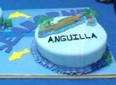 Anguilla Flag, Map Cake, Caribbean Flags, Flag, Cake