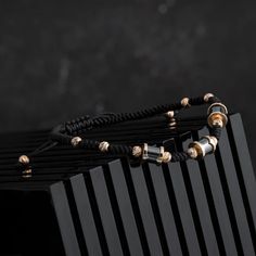 14K Gold Mens Rope Bracelet 14k Gold Man Bracelet & Black - Etsy Luxury Gold Bracelet With Rope Chain As Gift, Luxury Gold Bracelet Rope Chain Gift, Black And Gold Bracelet Men, Mens Golden Bracelet, Yellow Gold Rope Chain Bracelet Gift, Rope Bracelet Men, Black Rope, Mens Gold Bracelets, Gold Armband