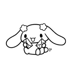 a black and white drawing of a bunny holding a teddy bear in its lap,