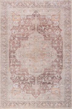 Ava Vintage Persian Spill Proof Washable Rug | Pale Pink Medallion Area Rug, Vintage Medallion, Stair Runners, Pink Area Rug, Rugs Usa, Nursery Rugs, Washable Area Rugs, Machine Washable Rugs, Accent Rugs