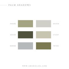 the color palette for palm shadows