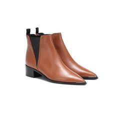 Acne Studios Jensen Chelsea Ankle Boots * Size Eu 41 / Us 11 * Color: Cognac * Pull Tabs * Stacked Heel * Hardware At Pointed Toe * Pull On * Rubber Sole * Made In Italy * 100% Calf-Skin Leather * Elasticized Gussets At Sides * Tonal Leather Lining. * Stacked Leather Heel * Approx. 1.5" Heel * Nice Pre-Owned Condition; Some Scuffs Shown In Close Up Photos * Retail $540 Acne Studios Shoes, Boots Cognac, Chelsea Ankle Boots, Close Up Photos, Stacked Heel, Net A Porter, Leather Heels, Cognac, Calf Skin