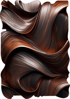 an abstract brown and black background with wavy lines in the shape of waves on top of each other