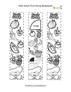 printable bookmarks with fruits and vegetables for kids to learn how to make them