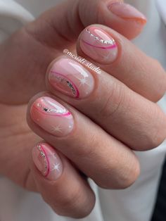 Summer Gel Nails, Modern Nails, Christmas Gel Nails, Blush Nails, Super Nails, Vacation Nails, I Love Nails, Nail Designs Glitter, Fabulous Nails