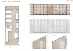 the floor plan for a tiny apartment with an attached kitchen and living room, as well as two separate rooms