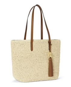 Lauren Ralph Lauren Crochet-Straw Medium Whitney Tote & Reviews - Handbags & Accessories - Macy's Beige Straw Bag With Gold-tone Hardware, Straw Top Handle Bag With Gold-tone Hardware, Rectangular Straw Bag With Gold-tone Hardware, Natural Straw Bags With Gold-tone Hardware, Beige Straw Shopping Bag With Handle Drop, Beige Straw Bag With Gold-tone Hardware And Double Handle, Rectangular Straw Bag With Gold-tone Hardware For Shopping, Beige Straw Bag With Gold-tone Hardware For Vacation, Summer Top Handle Straw Bag With Gold-tone Hardware