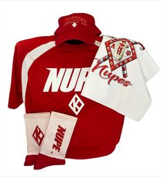 Founder's Day may have come & gone, but that doesn't mean you can't get your favorite Nupe some new gear! This Nupe Pride Bundle includes a soft, red, short sleeve, moisture wicking  t-shirt, a red 6 panel baseball cap with adjustable strap in the back, white Nupe socks, and a 15 x 18 in Kappa Canes Towel. This is a great gift for the Nupe in your life! Perfect for the holidays! PROCESSING TIME IS CURRENTLY 2-3 BUSINESS DAYS FROM DATE OF PURCHASE.  Processing time does not include shipping which is an additional 3-5 business days. This item was created in a smoke-free environment. No Returns or Refunds are accepted.  But please contact me if you have any problems with your order. Shipping:  City Wide Tees will ship via USPS priority mail or ground services.  City Wide Tees is not responsib Founders Day, Soft Red, White Hat, Hand Towel, Priority Mail, Hand Towels, Baseball Cap, Moisture Wicking, Gift Set