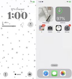 an iphone screen showing the time and icons for different things to see on it's display