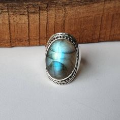 Natural labradorite ring, 92.5 Sterling Silver statement boho ring, gemstone ring Bohemian Large Stone Moonstone Ring, Silver Labradorite Bohemian Ring, Silver Bohemian Labradorite Ring, Bohemian Silver Labradorite Ring, Bohemian Round Labradorite Crystal Ring, Bohemian Labradorite Jewelry Stamped 925, Bohemian Moonstone Ring As A Gift, Bohemian Oval Labradorite Rings, Bohemian Labradorite Cabochon Rings