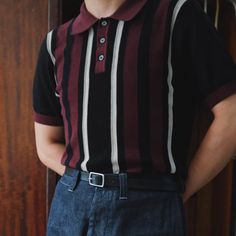 Shipping from the US. Easy 30 day return policy, 100% cotton, Double-needle neck, sleeves and hem; Roomy Unisex Fit. 50s Retro, Slim Fit Polo Shirts, Fashionable Clothes, Slim Fit Polo, Latest Mens Fashion, Mens Polo Shirts, Striped Shorts, Vintage Tops, Shirt Online