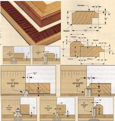 woodworking plans and instructions for making wooden flooring planks, including the top section