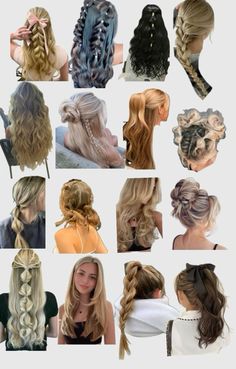 #hair#hairstyles #inspo#school#dream#unique#trending#ideas#braids#bubblebraids#shorthair#longhair #blonde#brunette#backtoschoolhairstyles Curled And Braided Hairstyles, Hoco Long Hairstyles, Bubble Braided Hairstyles, Hair Styles For Blondes, Easy Braided Hairstyles For Long Hair, Cute Hoco Hairstyles, Hairstyle Inspo Aesthetic, Hairstyles For Hoco