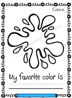 a coloring page with the words my favorite color is