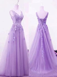 Beautiful Light Purple Tulle A-line Party Dress 2020, Long Formal Gown – Cutedressy Prom Dress Pink, Tulle Long Prom Dress, Lurex Dress, Formal Bridesmaids Dresses, Pink Evening Dress, Long Formal Gowns, Pink Formal Dresses, Pink Prom, Custom Size Dresses