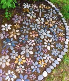 a rock garden is shown in the shape of a circle