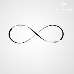 an infinite symbol with the words you can't give up in love