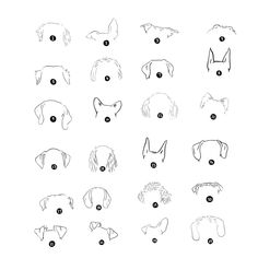 how to draw a dog's head step by step instructions for children and adults