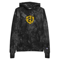 This premium Champion tie-dyed hoodie featuring a beautifully embroidered 45 record adapter design is a must-have for vintage music enthusiasts and those who appreciate classic music gadgets. The high-quality embroidery and premium materials make it a comfortable and durable option for any occasion. It also makes for an excellent gift for old-school music lovers, DJs, and music teachers. Whether you're spinning vinyl or simply looking for a unique and stylish hoodie, this Champion tie-dyed hoodi Tie Dye Fabric, Champion Brand, Unique Ties, Dye Hoodie, Wolverhampton, Tie Dye Designs, Tie Dye Hoodie, Tie And Dye, Dyeing Process