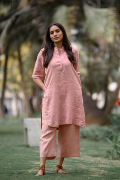 Size: L Peach Plain, Kurta Palazzo Set, Casual Office Wear, Women Kurta, Office Wear Women, Palazzo Set, Velvet Suit