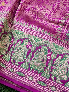 Add a traditional flavour to your closet with this beautiful pure pink Katan silk handloom Banarasi saree, a regal masterpiece. The beauty of this saree is in its meticulously detailed Raja Rani Motifs weaved on the border and pallu of the saree, along with Shikargah (animal motifs) work all over the body of the saree Pink Paithani Silk Lehenga For Puja, Pink Traditional Art Silk Wear, Pink Paithani Silk Traditional Wear With Traditional Patterns, Pink Paithani Silk Traditional Wear With Patterns, Pink Paithani Silk Saree With Motifs, Pink Paithani Silk Saree With Traditional Patterns, Pink Saree With Motifs In Traditional Drape, Pink Handloom Lehenga For Festivals, Pink Handloom Traditional Wear