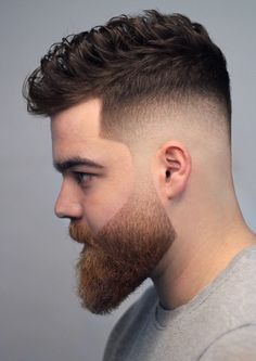 Fade Haircut With Beard, Textured Haircut, Latest Haircuts, Men Haircut Styles, Cool Hairstyles For Men, Beard Styles For Men