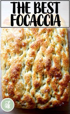 the best focaccia recipe with text overlay