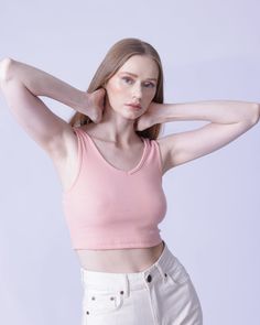 Flaunt your curves in this sultry and slim-fitting V-neck crop top! Crafted from a high stretch rib-knit fabric with a blend of 97% polyester and 3% spandex, this casual and comfortable piece is ideal for any occasion. Machine wash or professionally dry-clean for effortless care. Pants Romper, Shorts Dress, Dress Jeans, Denim Crop Top, Sweater Hat, Romper Jumpsuit, Jeans Jacket, Crop Tank Top, Top Tank