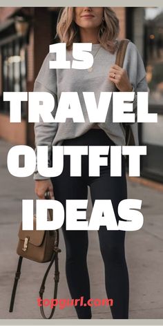 Hit the airport runway in style with our guide to chic and comfortable travel outfits that promise to make every journey unforgettable. Casual Outfits For San Francisco, Traveling Looks Outfits, Basic Outfits For Traveling, Fun Travel Outfits, Jean Travel Outfits, Denim Jacket Travel Outfit, Airport Outfit To Puerto Rico, Casual Packing Outfits, Black Leggings Travel Outfit