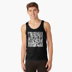 Get my art printed on awesome products. Support me at Redbubble #RBandME: https://www.redbubble.com/i/tank-top/Modern-Abstract-White-Scribble-Pattern-On-Black-by-Cultradesign/57213328.B4HC7?asc=u Diaz Brothers, Ocean Air Salty Hair, Ju Jitsu, Salty Hair, Conor Mcgregor, First Fathers Day, American Shirts, White Tank Top