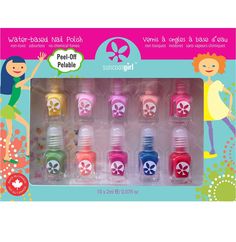 Suncoat Girls Nail Polish Sets for kids Water Based Children's Nail Nail Polish For Kids, Nail Polish Party, Party Palette, Bright Nail Polish, Nail Polish Gift Set, Kids Nail Polish, Water Based Nail Polish, Nail Polish Removers, Nail Polish Brands